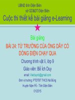 Slide vật lý lớp 9 bài 24 từ trường của ống dây có dòng điện chạy qua _B.I Duy