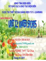 Slide english 12 unit 12 water sports _reading _N.T Huyen