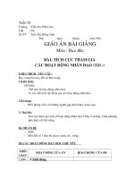 tích cực tham gia các hoạt động nhân đạo (tiết 1)