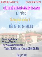 Slide hóa 9 bài 37 etilen _gv N.T Hà