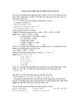 CÁCH GIẢI TỔNG QUÁT MỘT DẠNG TOÁN 9