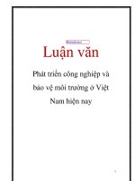 Phát triển công nghiệp và bảo vệ môi trường