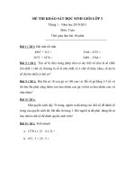 Đề thi khảo sát HSG Toán, tháng 1