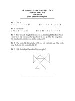 Đề thi học sinh giỏi cấp huyện lớp 3