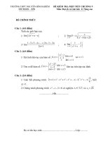 Đề kiểm tra ĐS-GT 11NC tiết 72)2010-2011)