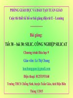 Slide hóa 9 bài 30 silic, công nghiệp silicat _L.T Chung