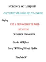 Slide english 11 unit 16 the wonders of the world _V.T huyen