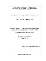 The automobile industry in Vietnam and Thailand in a comparative perspective