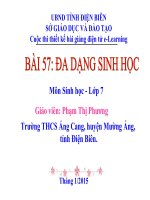 Slide sinh 7 bài 57 đa dạng sinh học _Gv P.T Phương