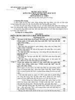 Đáp án Lịch sử 12 (Thi giữa kỳ II)