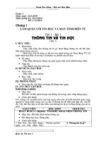 Tiết 01 - Thông tin và Tin học (t1)