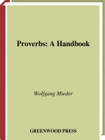Tài liệu Proverbs A Handbook