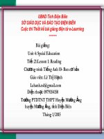 Slide english 10 unit 4 special education _reading _Gv L.T Hạnh