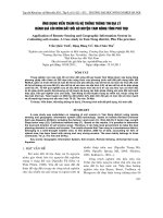 báo cáo khoa học Ứng dụng viễn thám và hệ thống thông tin địa lý đánh giá xói mòn đất đồi gò huyện Tam Nông tỉnh Phú Thọ A