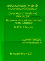 tóan 12 bài 6 bất phương trình mũ và bất phương trìng logarit _H.T Dũng