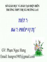 tóan 11 bài 7 phép vị tự _P.N Hưng