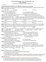 đề thi thử đh hay có đa