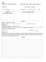 ĐÈ KIỂM TRA 1 TIẾT DS8 CHƯƠNG III