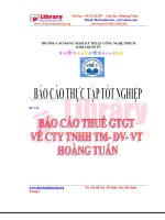 Báo cáo thuế GTGTvề công ty TNHH - TM-DV-TV Hoàng Tuấn Báo cáo thuế GTGTvề công ty TNHH - TM-DV-TV Hoàng Tuấn
