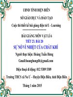 Slide vật lý lớp 6 bài 20 sự nở vì nhiệt của chất khí _H.T Hưng