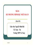Bài giảng bất phương trình bậc nhất hai ẩn đại số 10