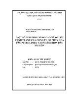 Một số giải pháp nâng cao năng lực cạnh tranh của công ty cổ phần hóa dầu petrolimex   chi nhánh hóa dầu sài gòn