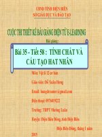 Slide vật lý lớp 12 bài 35 tính chất và cấu tạo hạt nhân _Đ.X Hưng