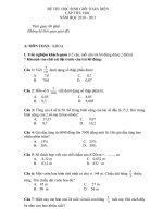 Đề Olimpic lớp 5 Năm học 2010-2011 Đề 10