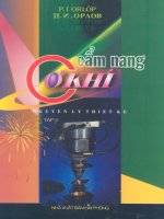 Cẩm Nang Cơ Khí (Nguyên Lý Thiết Kế) Tập 2 - P.I Orlôp, 598 Trang
