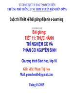 Slide sinh 10 thựuc hành thí nghiệm co và phản co nguyên sinh _P.T Hoa