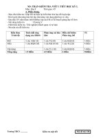 Đề kiểm tra hóa 8 bài 4 tiết 60 chuẩn 4 mã đề