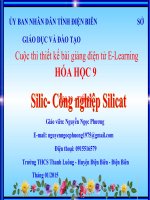 Slide hóa 9 bài 30 silic, công nghiệp silicat _N.N Phương