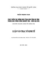 Phát triển thị trường BĐS ở địa bàn Tỉnh Hà Tĩnh trong quá trình Công nghiệp hóa – Hiện đại hóa