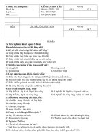 Đề thi HKII Sinh8( Có ma trận -đáp án)