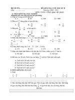 De KT Toan cuoi HKII lop 4