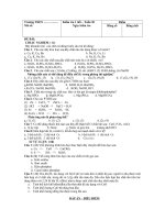 Đề kiểm tra hóa 8 bài 4 tiết 60 có đáp án(chuẩn