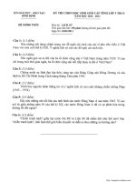 Đề thi HSG Lịch sử 9 tỉnh Bình Định năm 2011