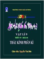 TIẾT 47- BÀI 44: THẤU KÍNH PHÂN KÌ