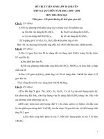 de thi chuyen hoa le quy don quang tri 2005-2006