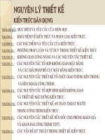 Nguyên lý thiết kế  Kiến trúc dân dụng  Phần 01