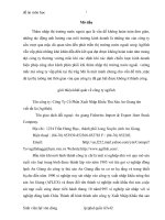 báo cáo thực tập tổng hợp GIỚI THIỆU KHÁI QUÁT VỀ CÔNG TY AGIFISH.Doc