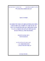 Xác định type virus gây bệnh lở mồm long móng (LMLM) trên lợn  nghiên cứu một số yếu tố nguy cơ ảnh hưởng đến quá trình phát sinh và lây lan bệnh LMLM ở lợn trên địa bàn huyện tĩnh gia, tỉnh thanh hóa