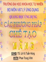 Bài giảng các phương pháp chế tạo màng mỏng, đại học KH TN