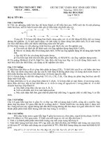 Đề thi thử chọn HSG Hóa 9