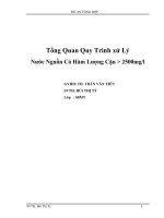 Tổng quan quy trình xử lý nước nguồn có hàm lượng cặn 2500mgl