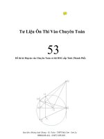 53 đề học sinh giỏi Chuyên Phú Thọ-SPHN-KHTN