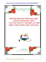 ĐỔI MỚI PHƯƠNG PHÁP DẠY HỌC  GIÁO ÁN BUỔI HAI LỚP 5 TUẦN 30, TUẦN 3 CHI TIÊT, CỤ THỂ THEO CHUẨN KIẾN THỨC KĨ NĂNG.