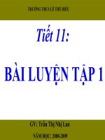 Giáo án bồi dưỡng thao giảng môn hoá học 8 Bài luyện tập số 1 (13)