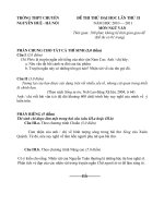 ĐỀ THI THỬ THPT CHUYÊN NGUYỄN HUỆ (VĂN KC)