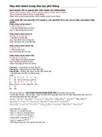 Mẹo nhớ nhanh trong Hóa học phổ thông